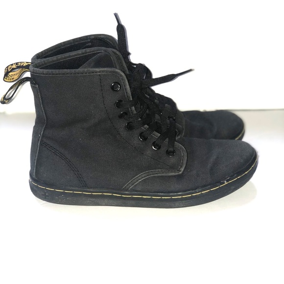 Dr martens charcoal canvas boots - Picture 2 of 6